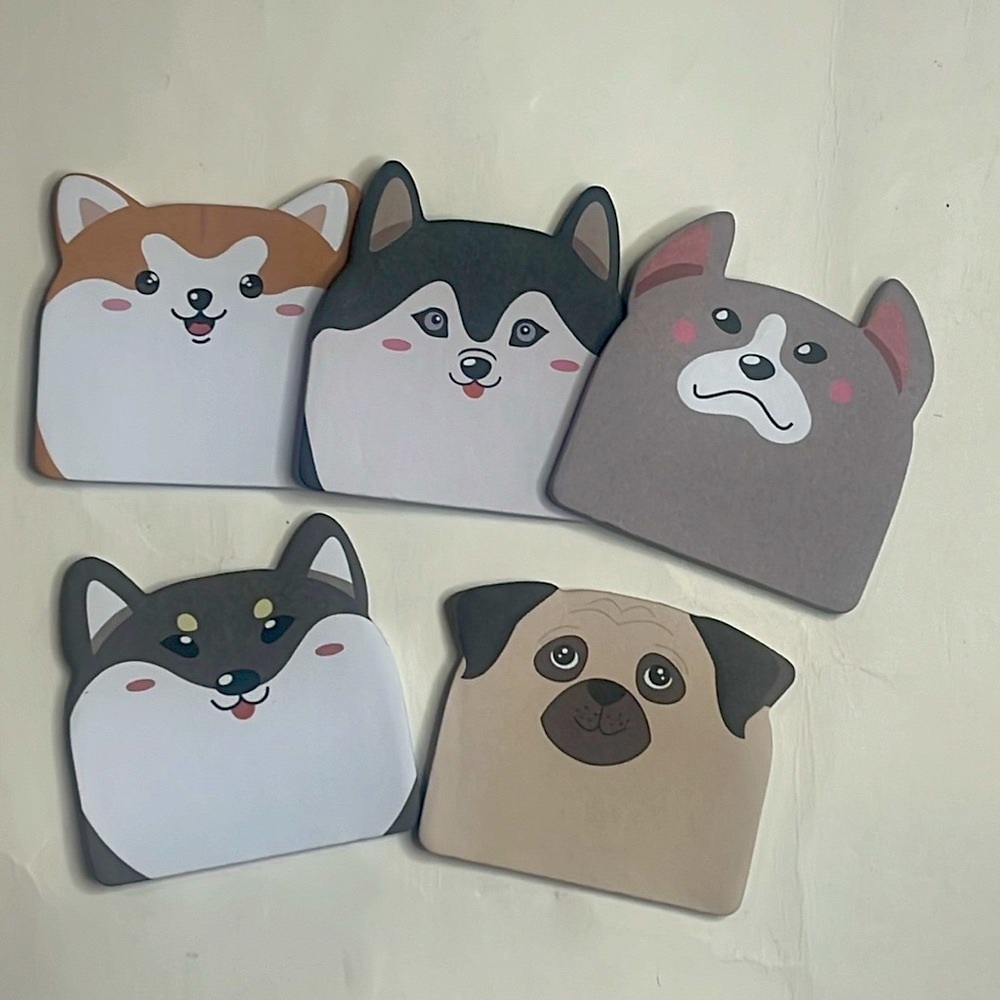 150 Dog Face Sticky Notes Set